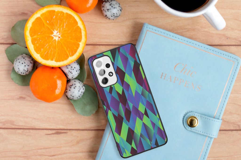 Samsung Galaxy A73 Backcover Abstract Green Blue B2C Telecom