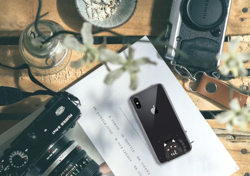 Apple iPhone X | Xs Telefoonhoesje met Naam Cat Good Day