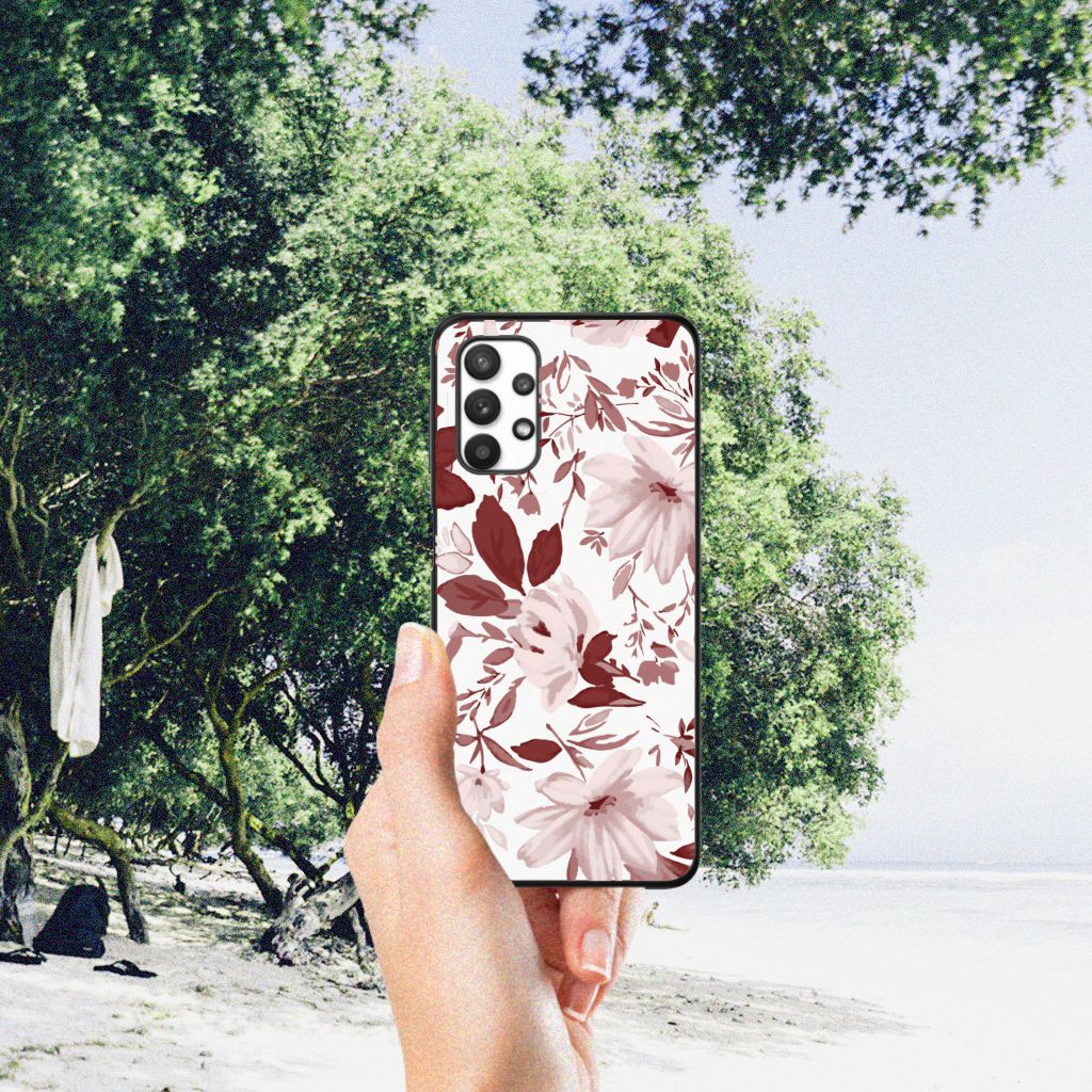 Kleurrijke Telefoonhoesje Samsung Galaxy A32 5G Watercolor Flowers B2C Telecom