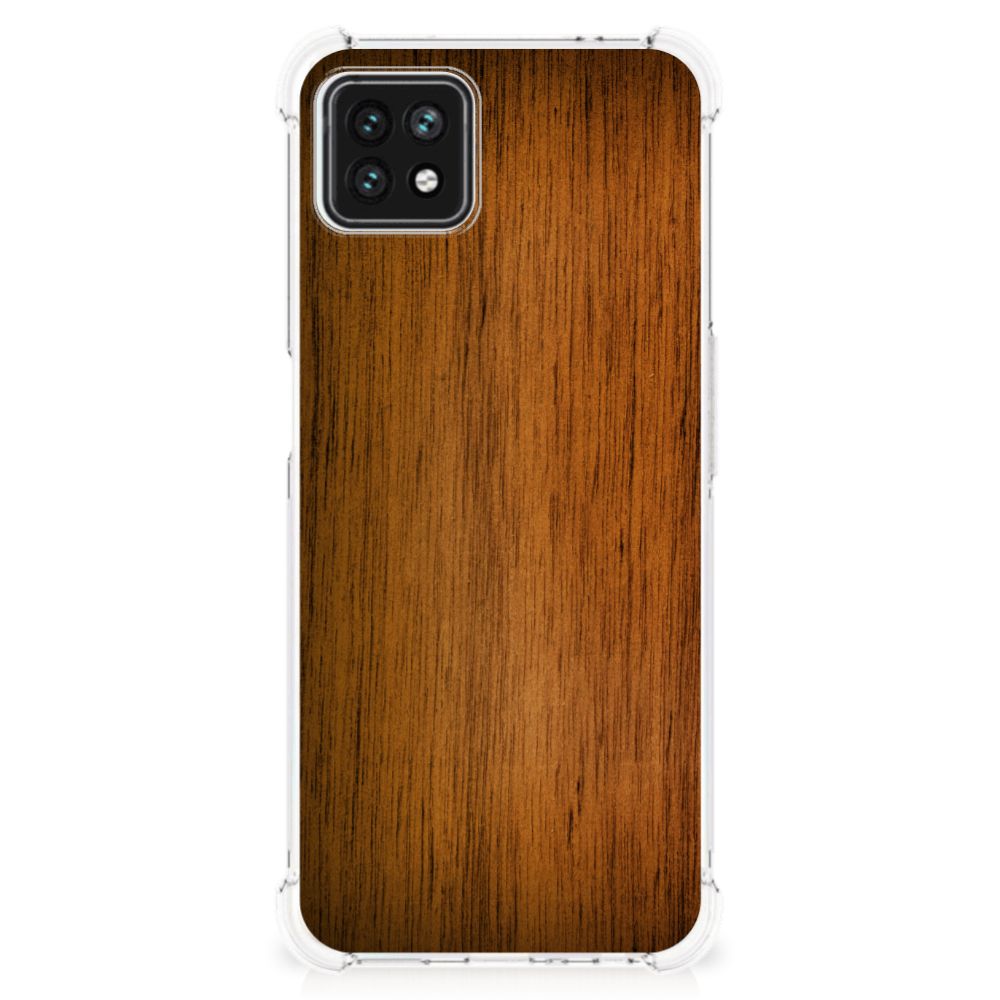 OPPO A53 5G | A73 5G Stevig Telefoonhoesje Donker Hout