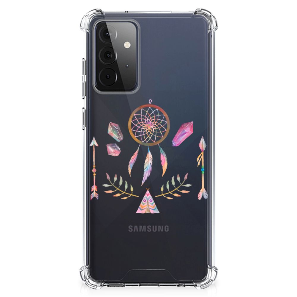 Samsung Galaxy A72 4G/5G Stevig Bumper Hoesje Boho Dreamcatcher