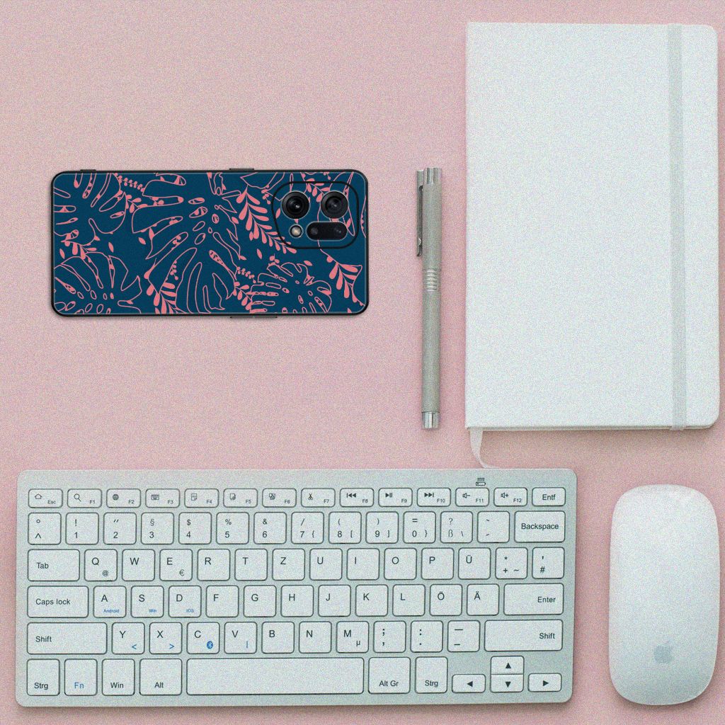 OPPO Find X5 Bloemen Hoesje Palm Leaves B2C Telecom