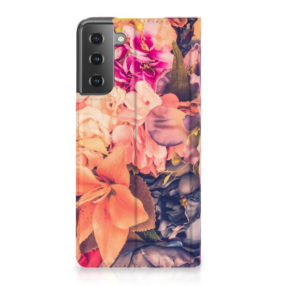 Samsung Galaxy S21 Plus Smart Cover Bosje Bloemen - B2C Telecom
