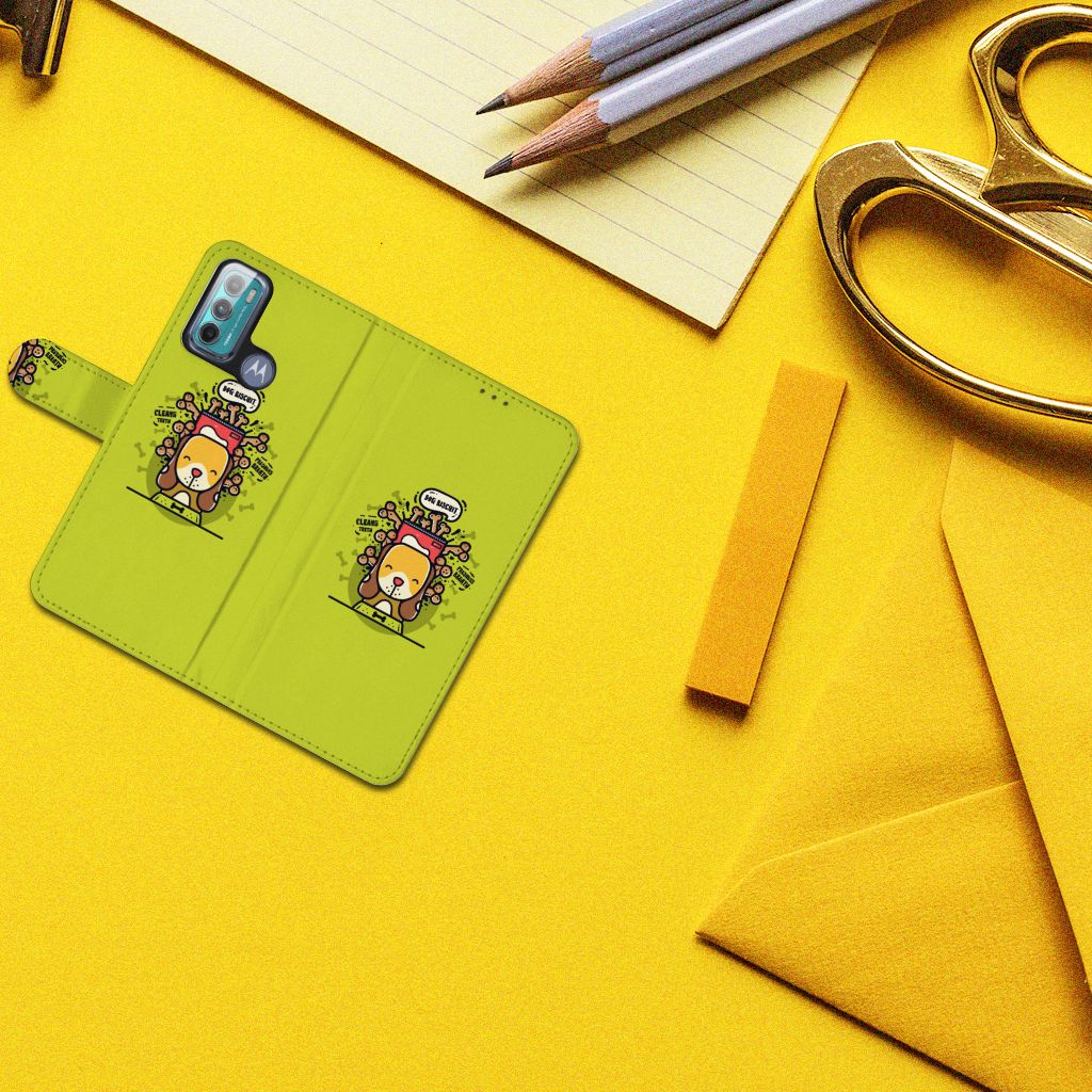 Motorola Moto G60 Leuk Hoesje Doggy Biscuit