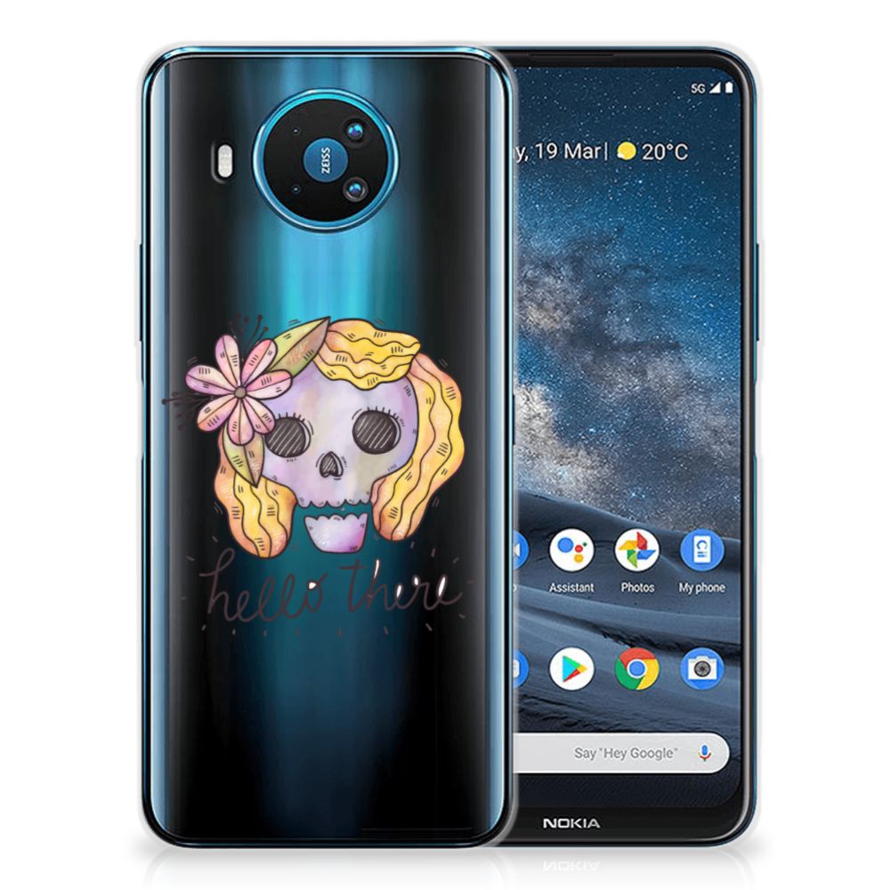 Silicone Back Case Nokia 8.3 Boho Skull