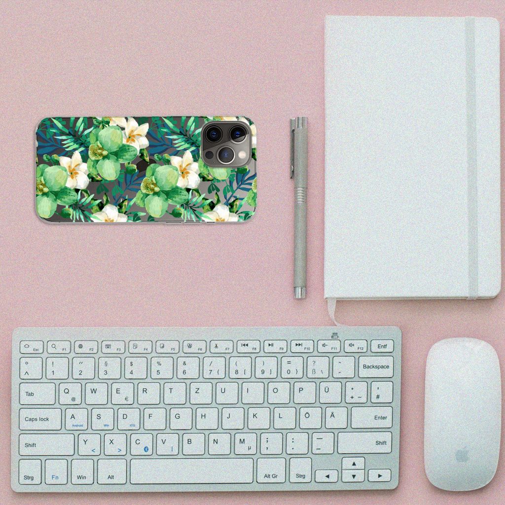 iPhone 12 Pro Max TPU Case Orchidee Groen B2C Telecom