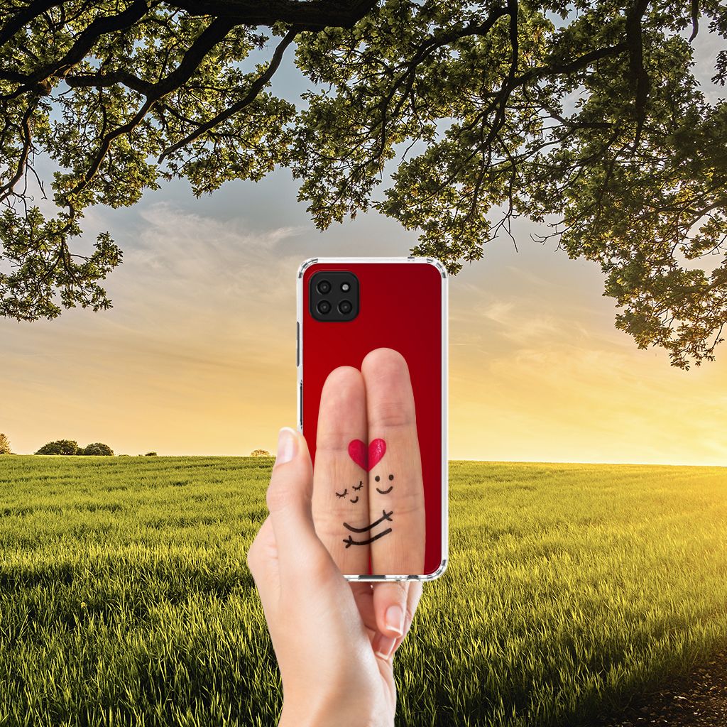 Samsung Galaxy A22 5G Anti Shock Bumper Case Liefde - Origineel Romantisch Cadeau B2C Telecom