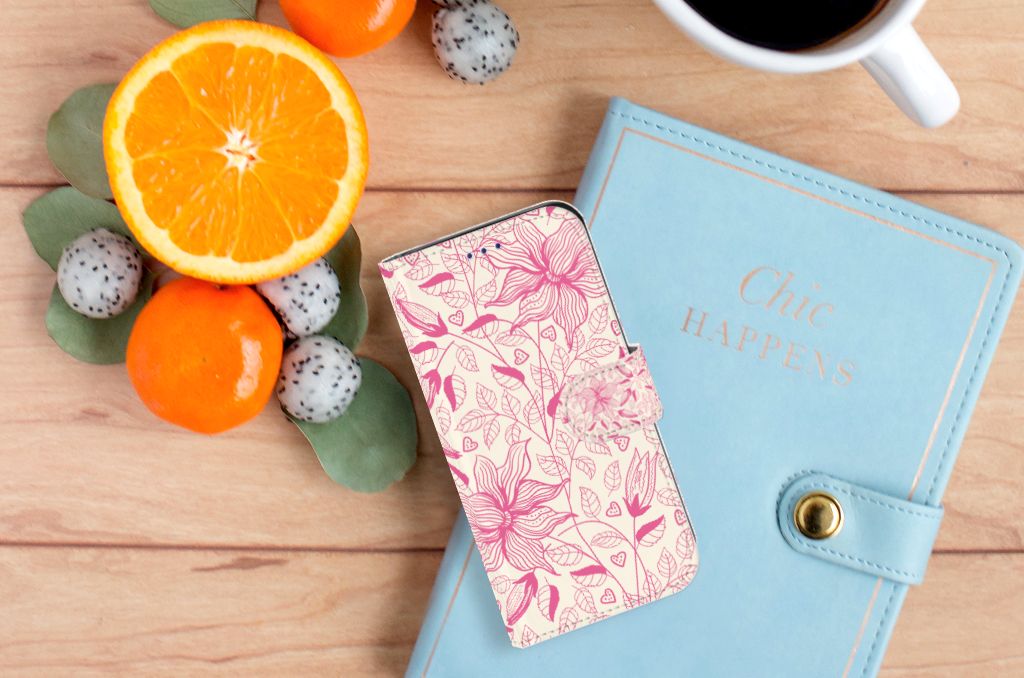 Samsung Galaxy S10e Hoesje Pink Flowers