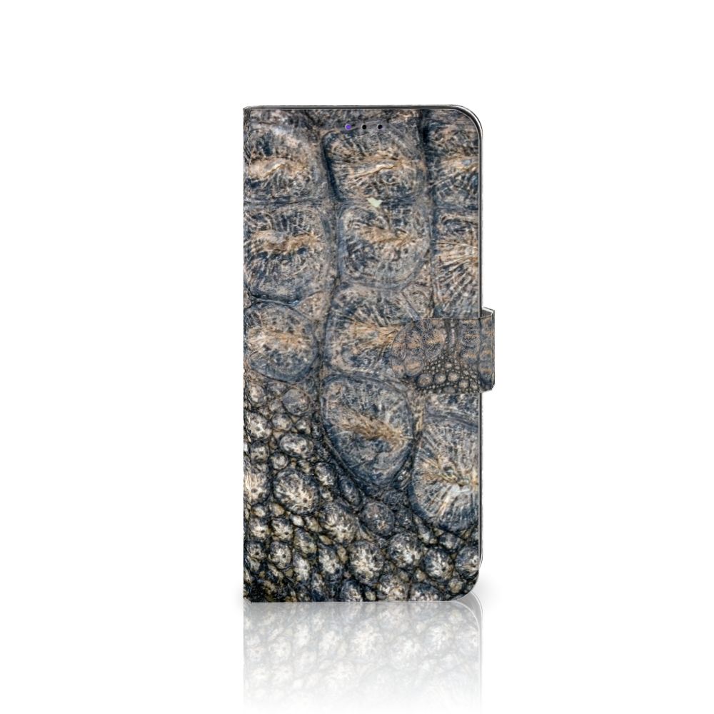 Samsung Galaxy A22 5G Telefoonhoesje met Pasjes Krokodillenprint