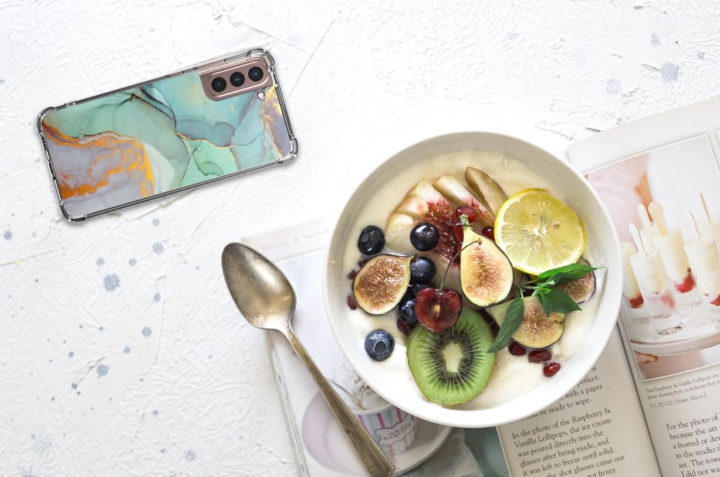Back Cover voor Samsung Galaxy S21 Plus Watercolor Mix B2C Telecom