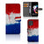 Motorola Edge 20 Lite Bookstyle Case Nederland met artistiek design van de Nederlandse vlag