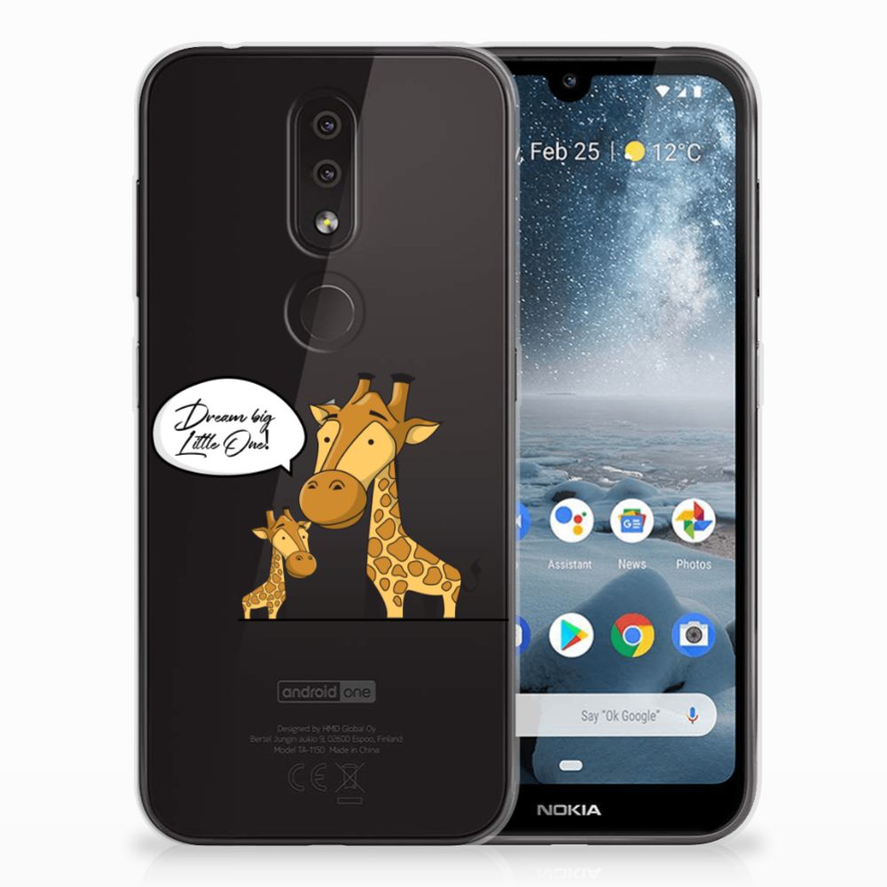 Nokia 4.2 Telefoonhoesje met Naam Giraffe