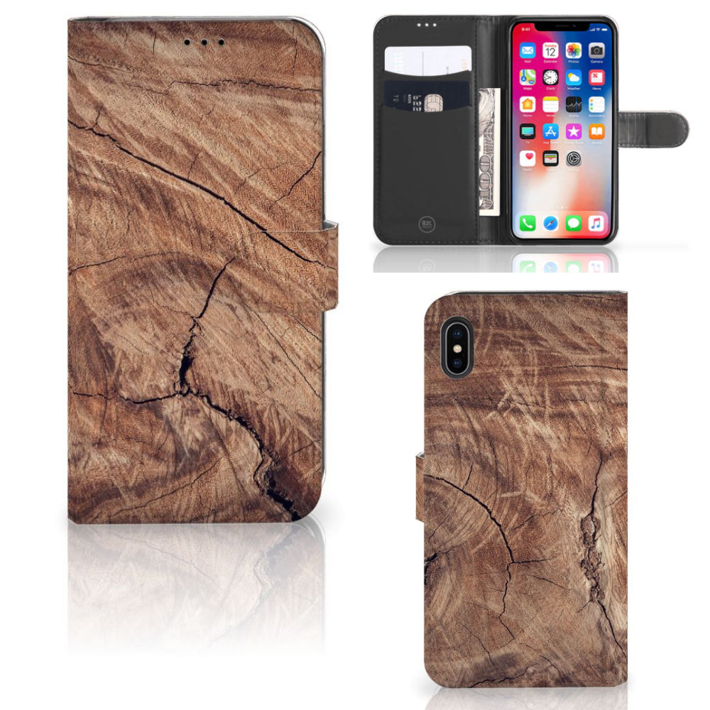 Apple iPhone Xs Max Book Style Case Tree Trunk