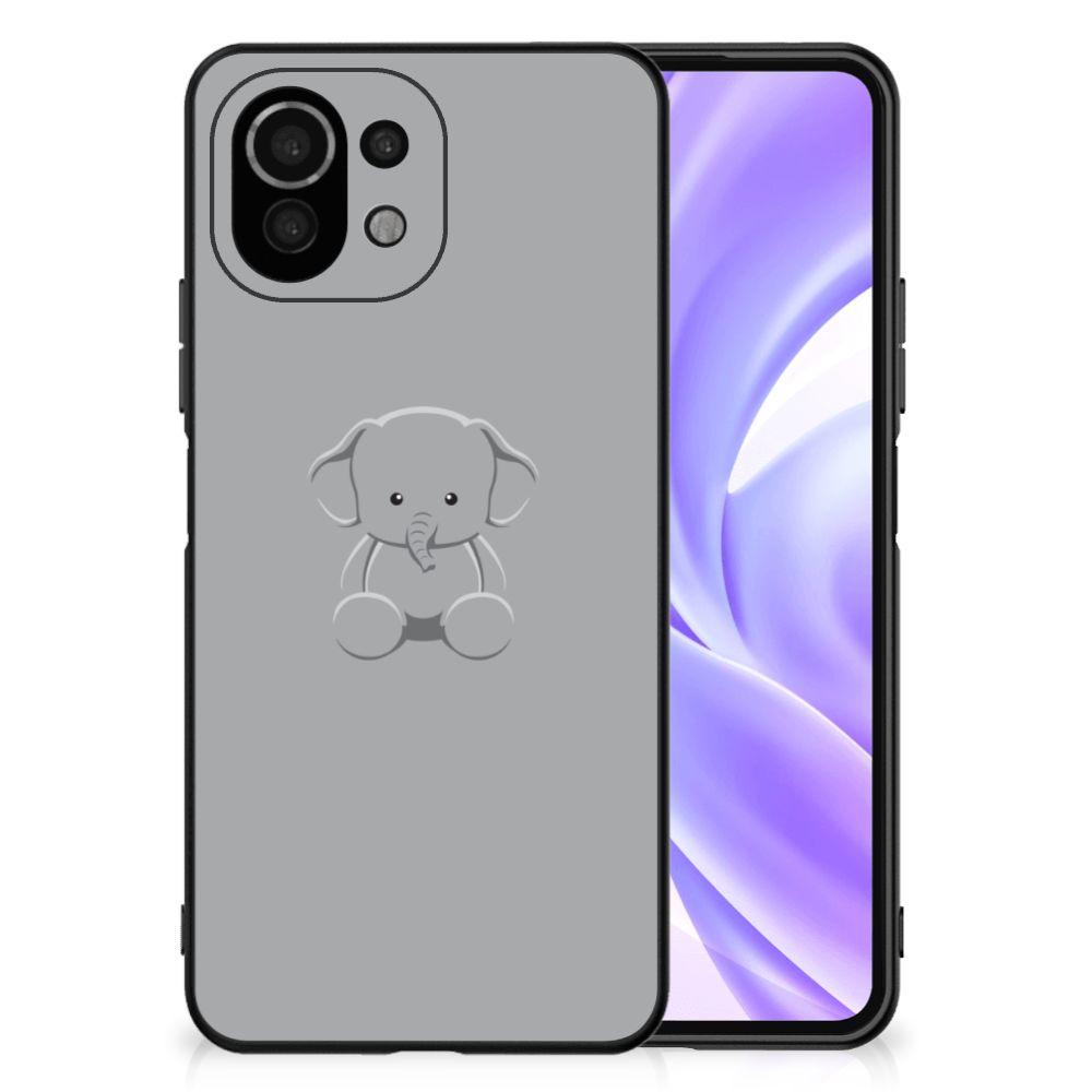 Xiaomi 11 Lite 5G NE | Mi 11 Lite Hoesje Grijs Baby Olifant