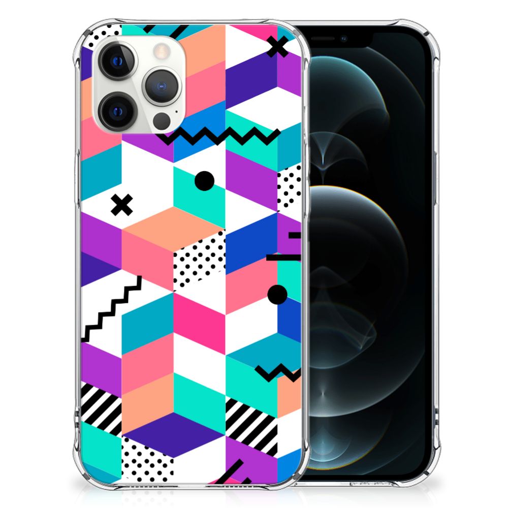 iPhone 12 Pro Max Shockproof Case Blokken Kleurrijk B2C Telecom