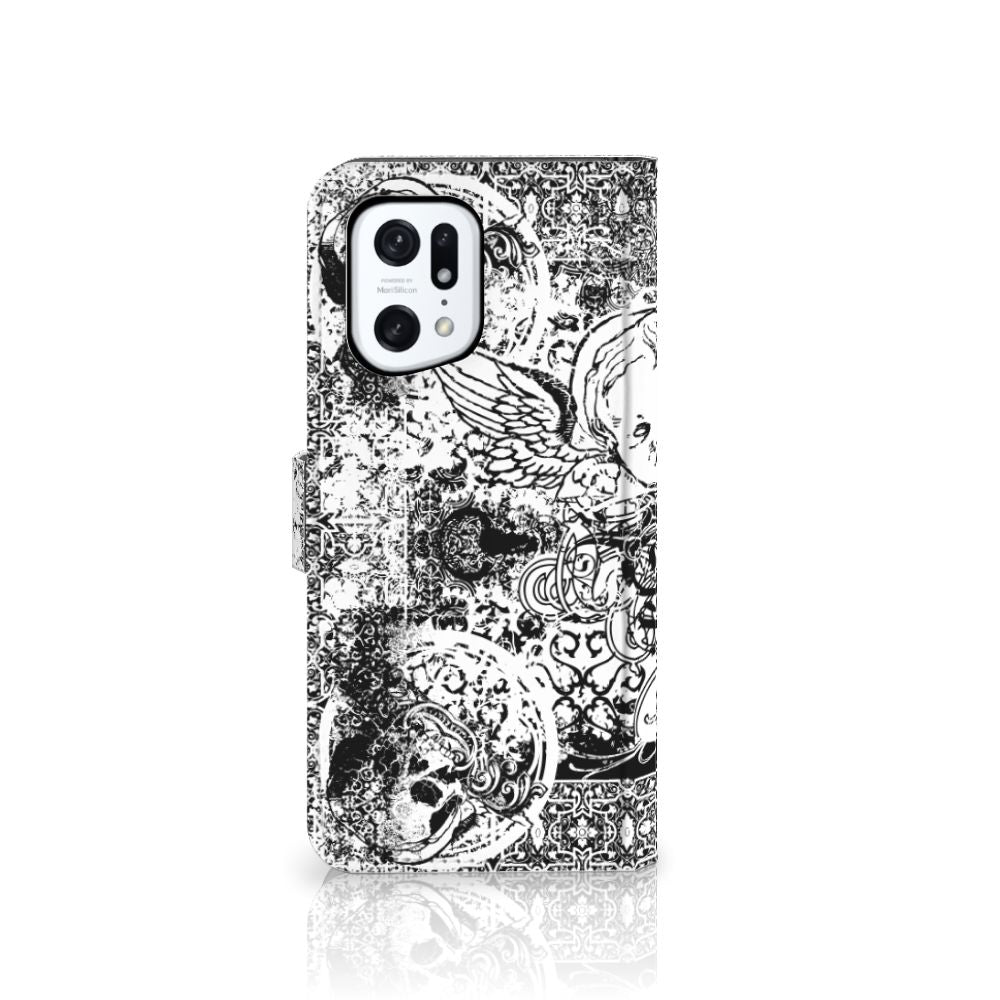Telefoonhoesje met Naam OPPO Find X5 Pro Skulls Angel