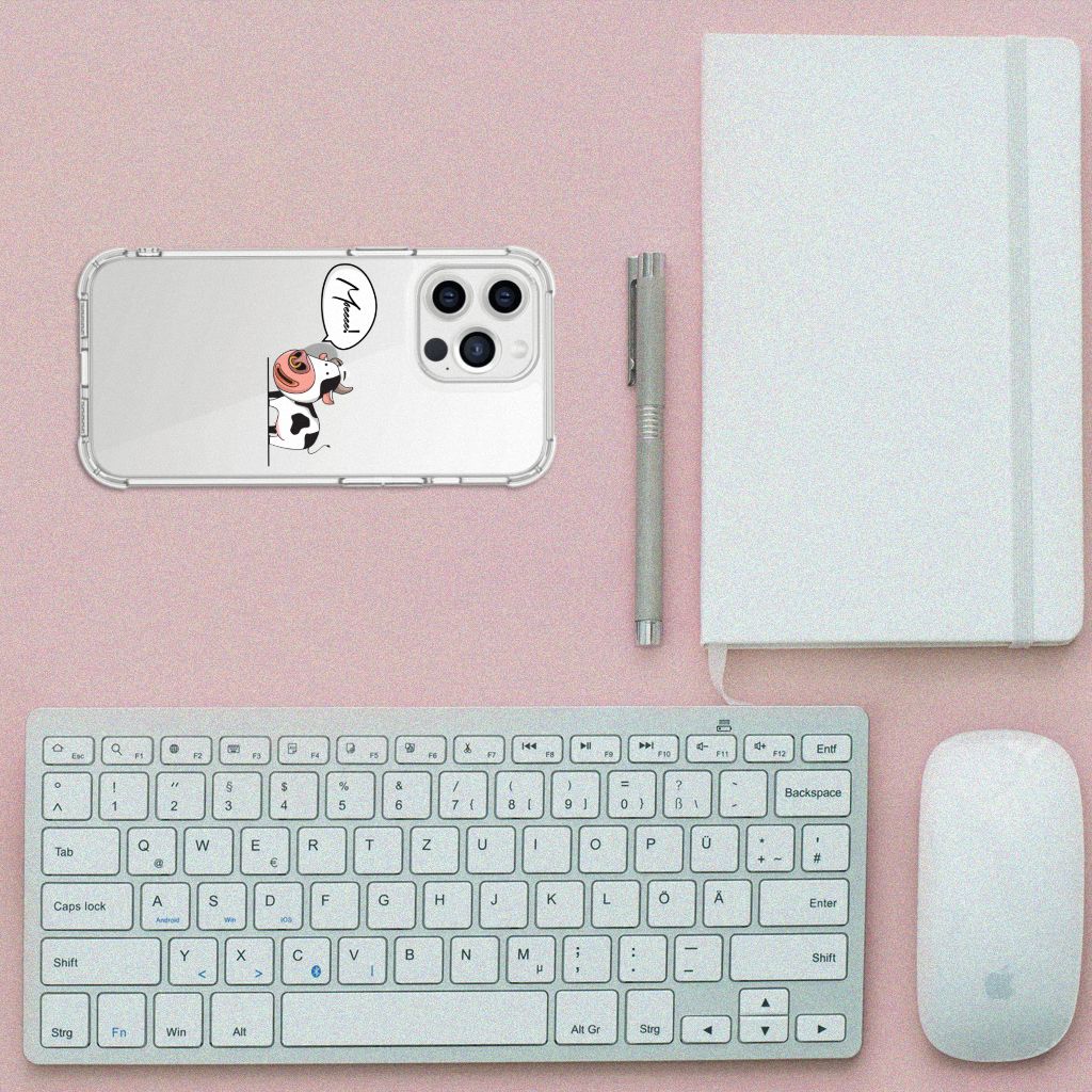 iPhone 13 Pro Max Stevig Bumper Hoesje Cow - B2C Telecom