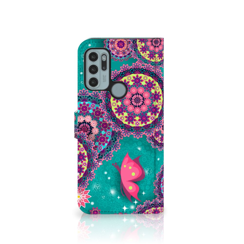 Motorola Moto G60s Hoesje Cirkels en Vlinders
