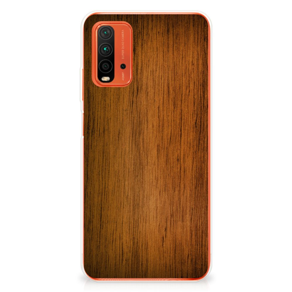 Xiaomi Poco M3 Bumper Hoesje Donker Hout