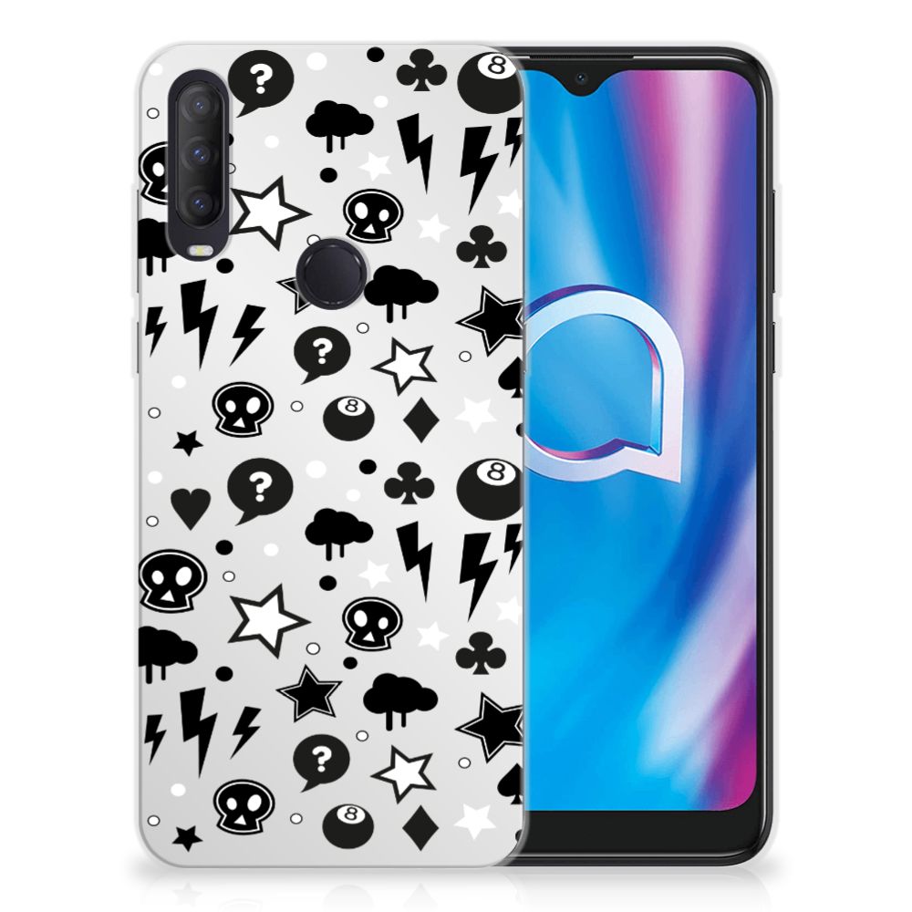 Silicone Back Case Alcatel 1S (2020) Silver Punk B2C Telecom