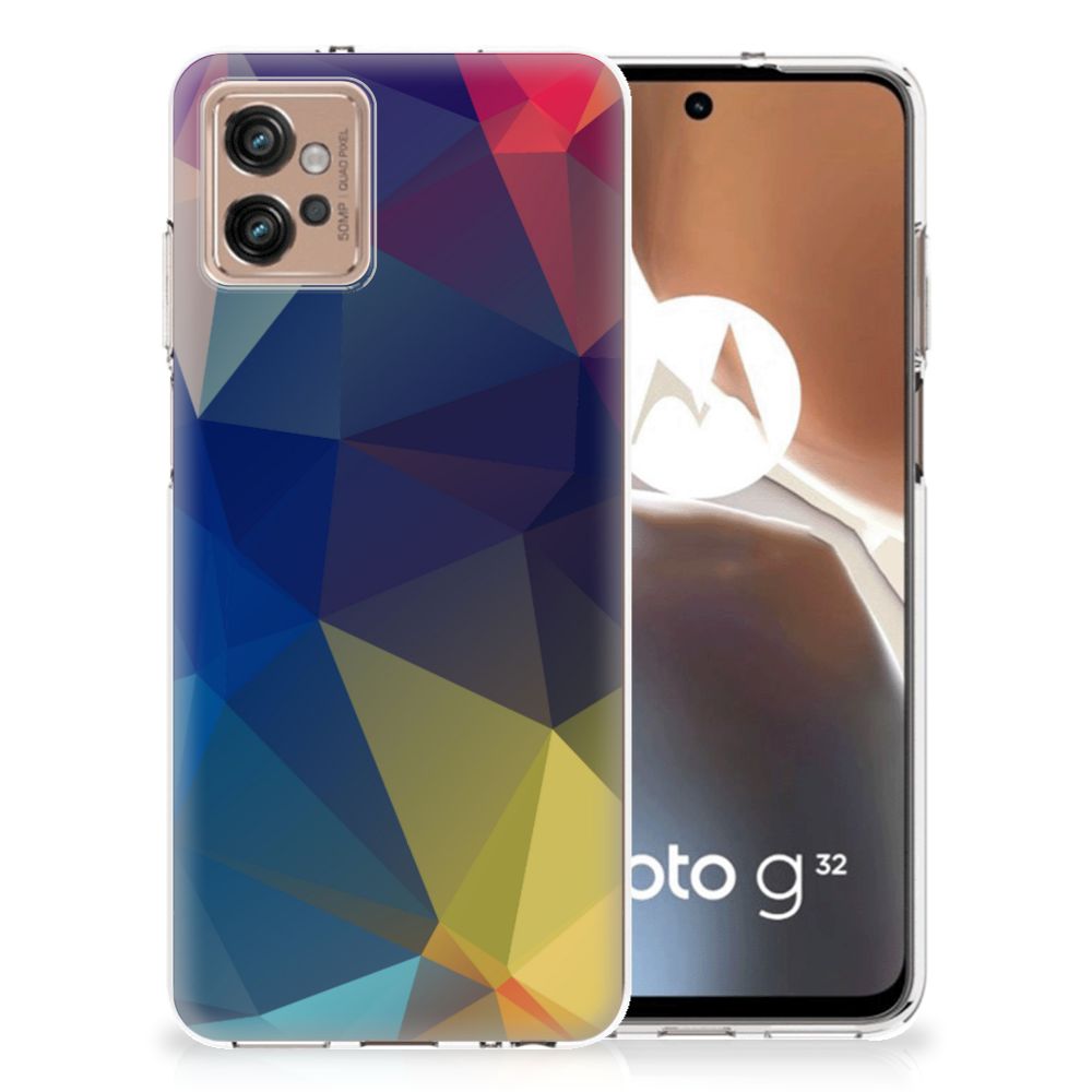 Motorola Moto G32 TPU Hoesje Polygon Dark