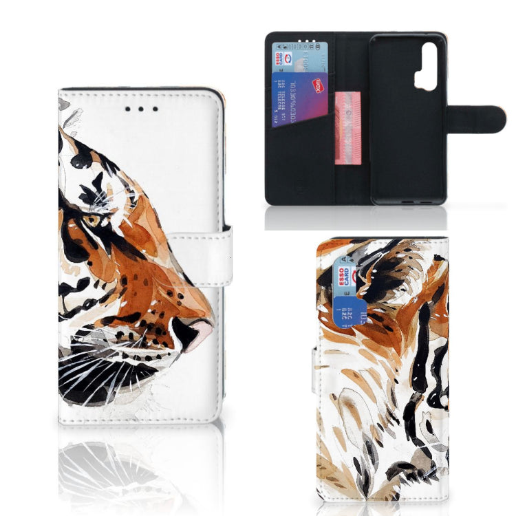 Hoesje Honor 20 Pro Watercolor Tiger