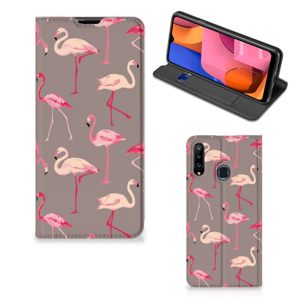 Samsung Galaxy A20s Hoesje maken Flamingo - B2C Telecom