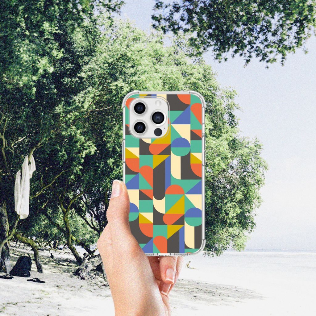 iPhone 13 Pro Max Doorzichtige Silicone Hoesje Funky Retro - B2C Telecom