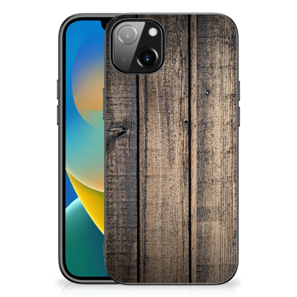 iPhone 14 Plus Houten Print Telefoonhoesje Steigerhout