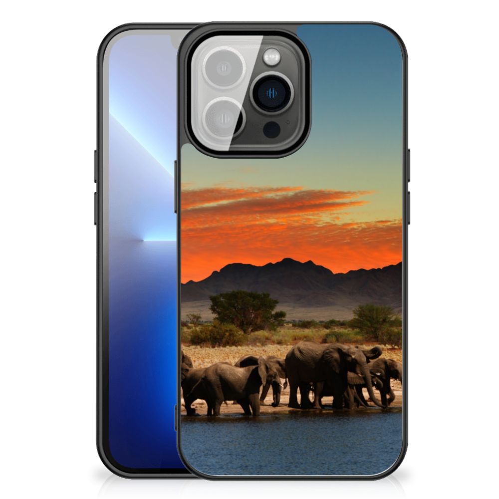 iPhone 13 Pro Max Dierenprint Telefoonhoesje Olifanten B2C Telecom