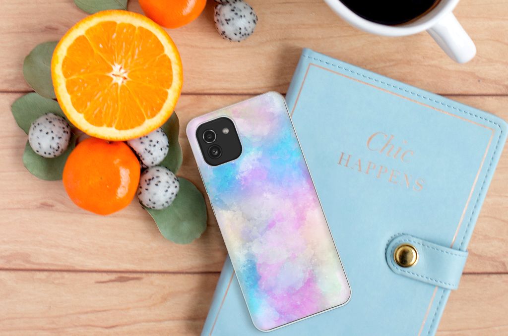 Hoesje maken Samsung Galaxy A03 Watercolor Light