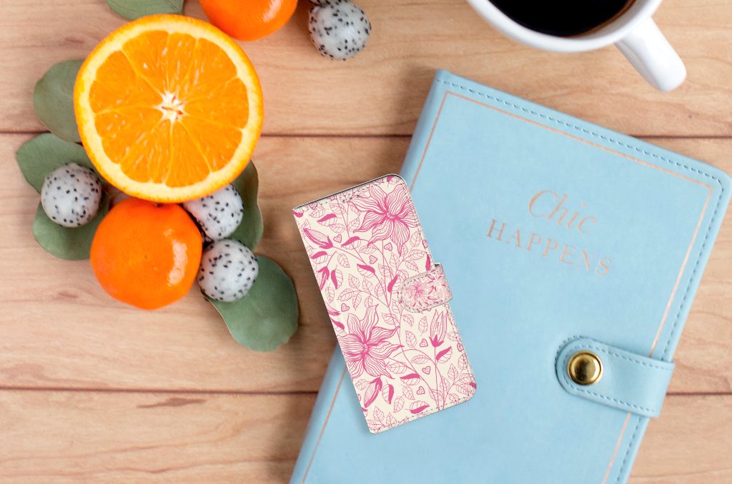 Motorola Moto G60 Hoesje Pink Flowers