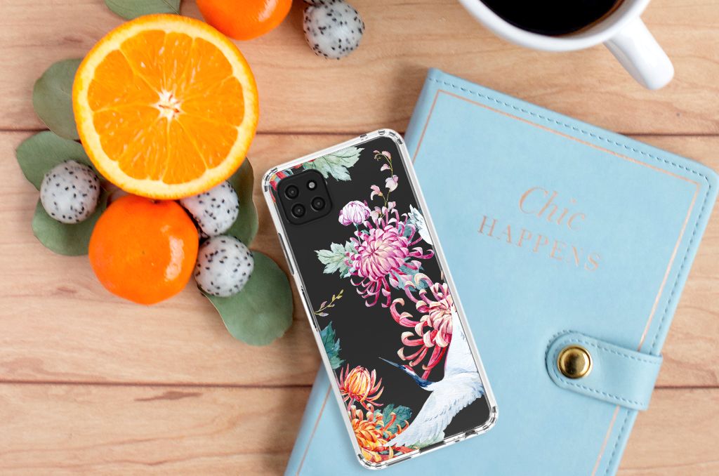Samsung Galaxy A22 5G Case Anti-shock Bird Flowers B2C Telecom