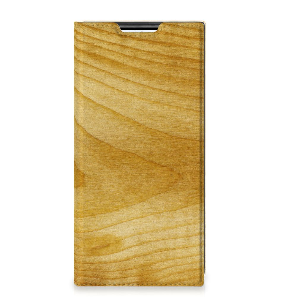 Samsung Galaxy S22 Ultra Book Wallet Case Licht Hout - B2C Telecom