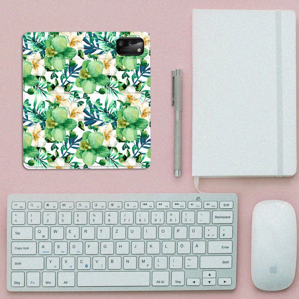 Samsung Galaxy A41 Smart Cover Orchidee Groen - B2C Telecom