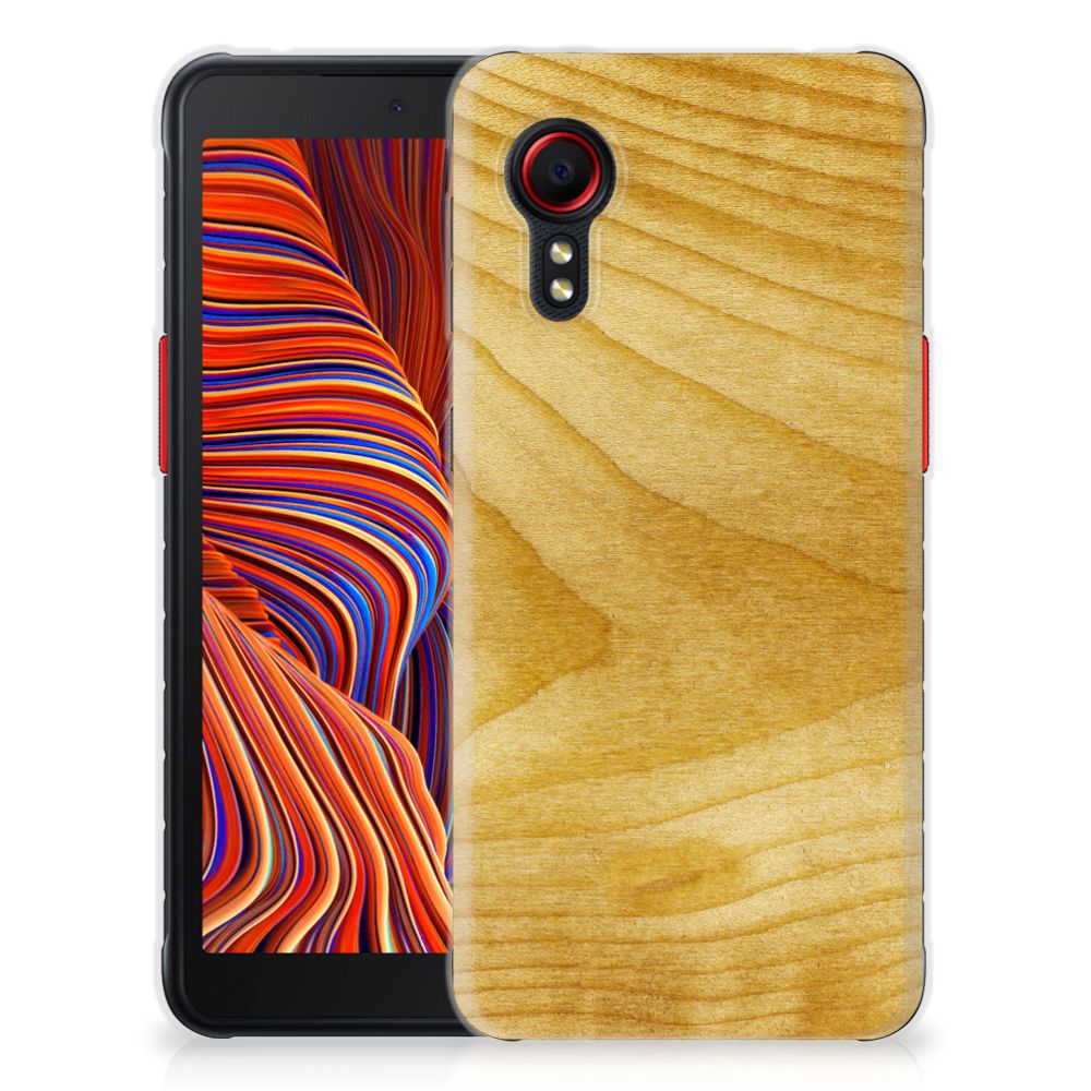 Samsung Galaxy Xcover 5 Bumper Hoesje Licht Hout B2C Telecom