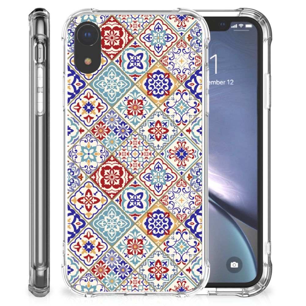 Apple iPhone Xr Anti-Shock Hoesje Tiles Color