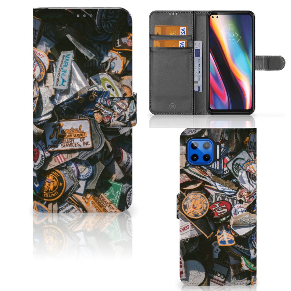 Motorola Moto G 5G Plus Telefoonhoesje met foto Badges