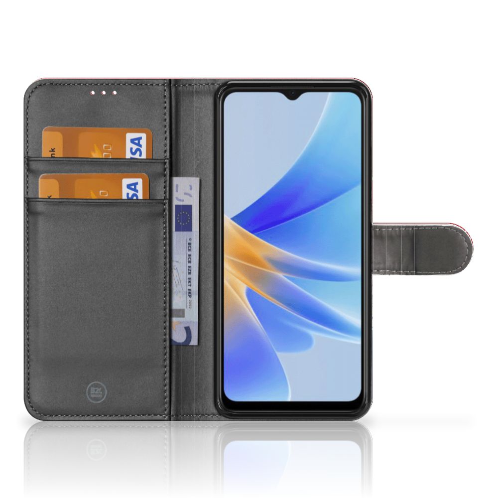 OPPO A17 Bookstyle Case Nederland met pasjes en telefoon, Nederlander design voor trots gebruikers.