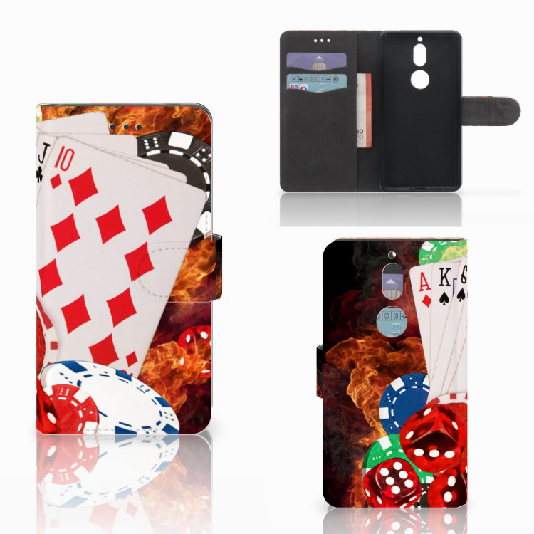 Nokia 7 Wallet Case met Pasjes Casino