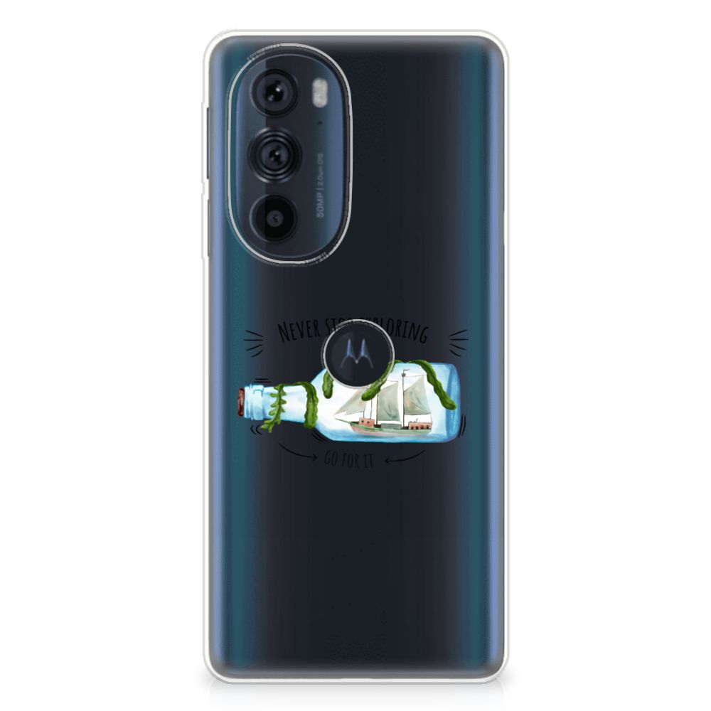 Motorola Edge 30 Pro Telefoonhoesje met Naam Boho Bottle B2C Telecom