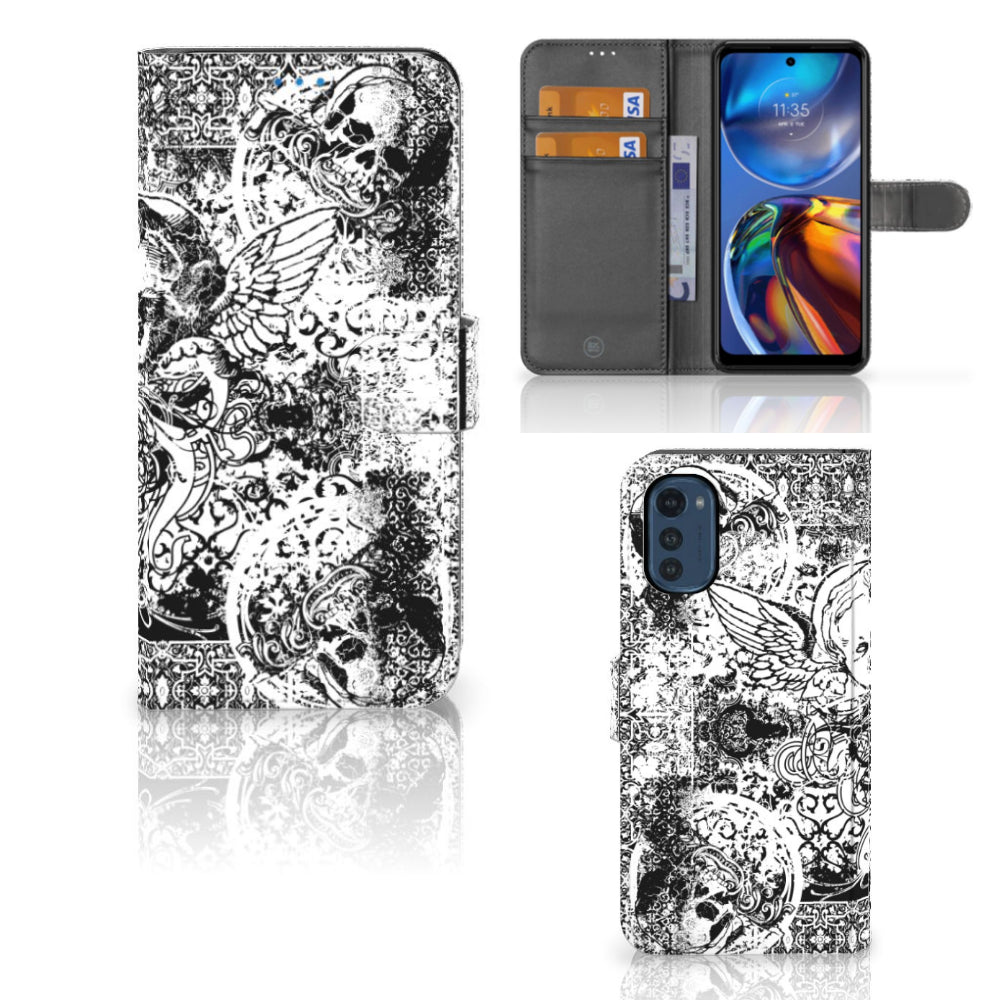 Telefoonhoesje met Naam Motorola Moto E32 | Moto E32s Skulls Angel