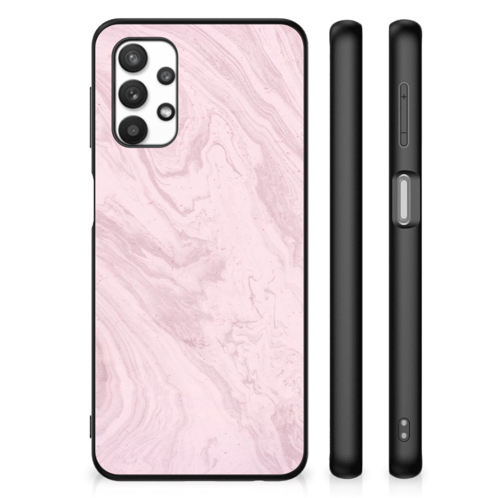 Samsung Galaxy A32 5G Marmeren Print Telefoonhoesje Marble Pink - Origineel Cadeau Vriendin B2C Telecom