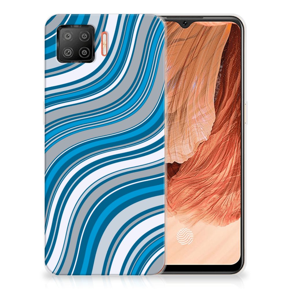 OPPO A73 4G TPU bumper Waves Blue B2C Telecom