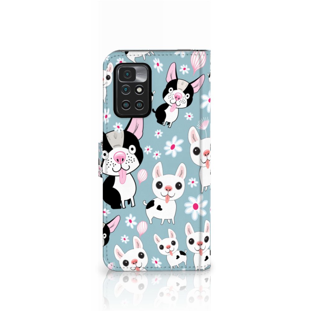 Xiaomi Redmi 10 Telefoonhoesje met Pasjes Hondjes