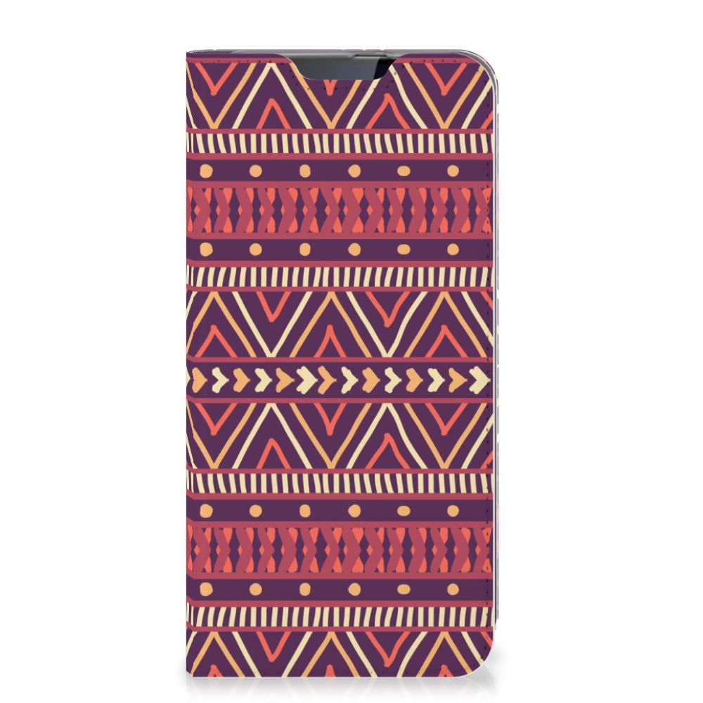 Samsung Galaxy A60 Hoesje met Magneet Aztec Paars