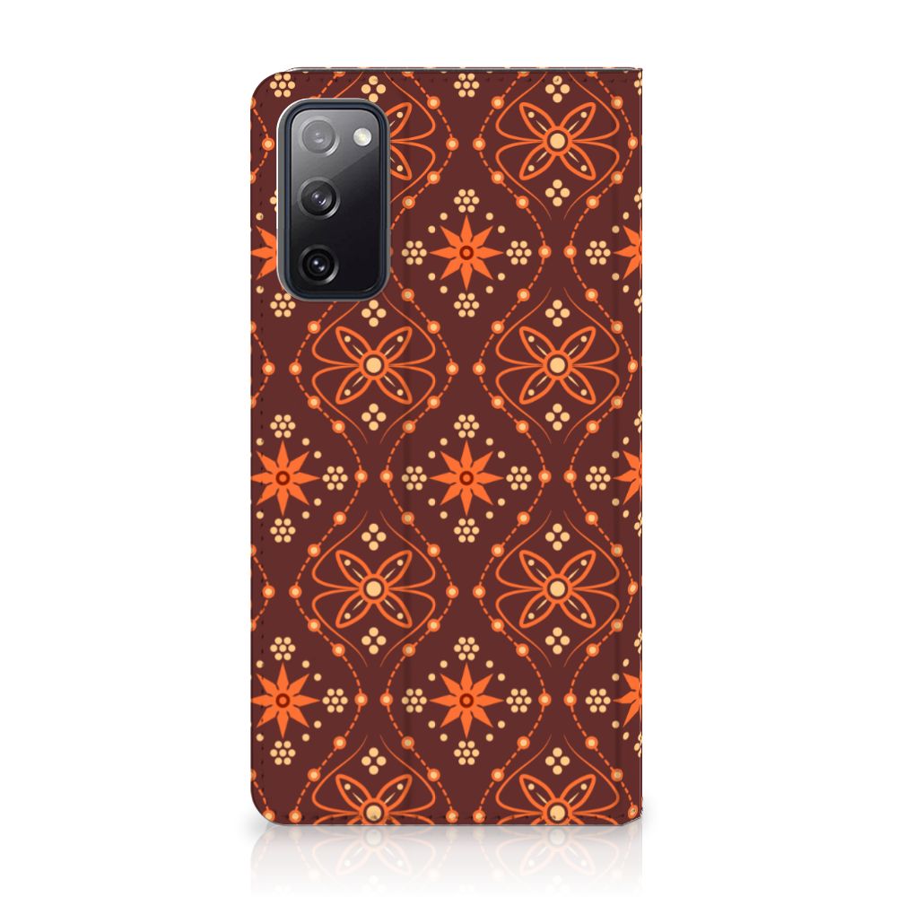 Samsung Galaxy S20 FE Hoesje met Magneet Batik Brown - B2C Telecom