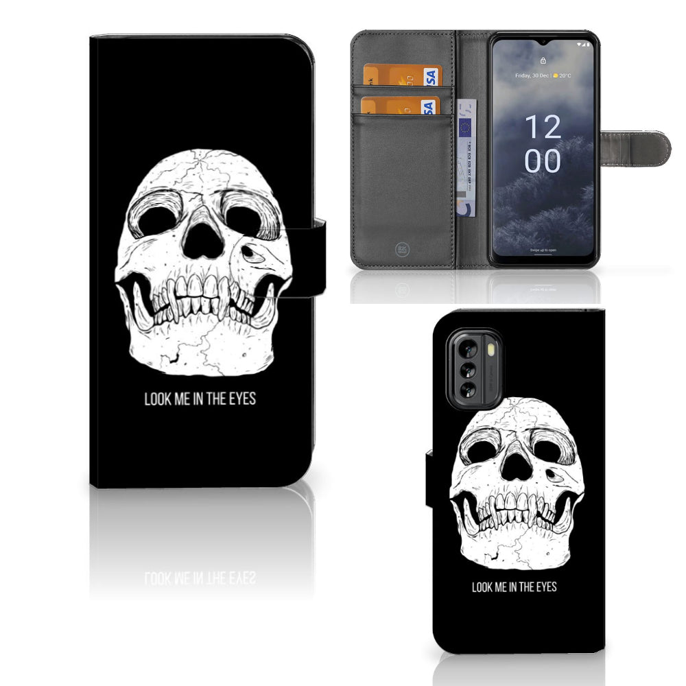 Telefoonhoesje met Naam Nokia G60 Skull Eyes