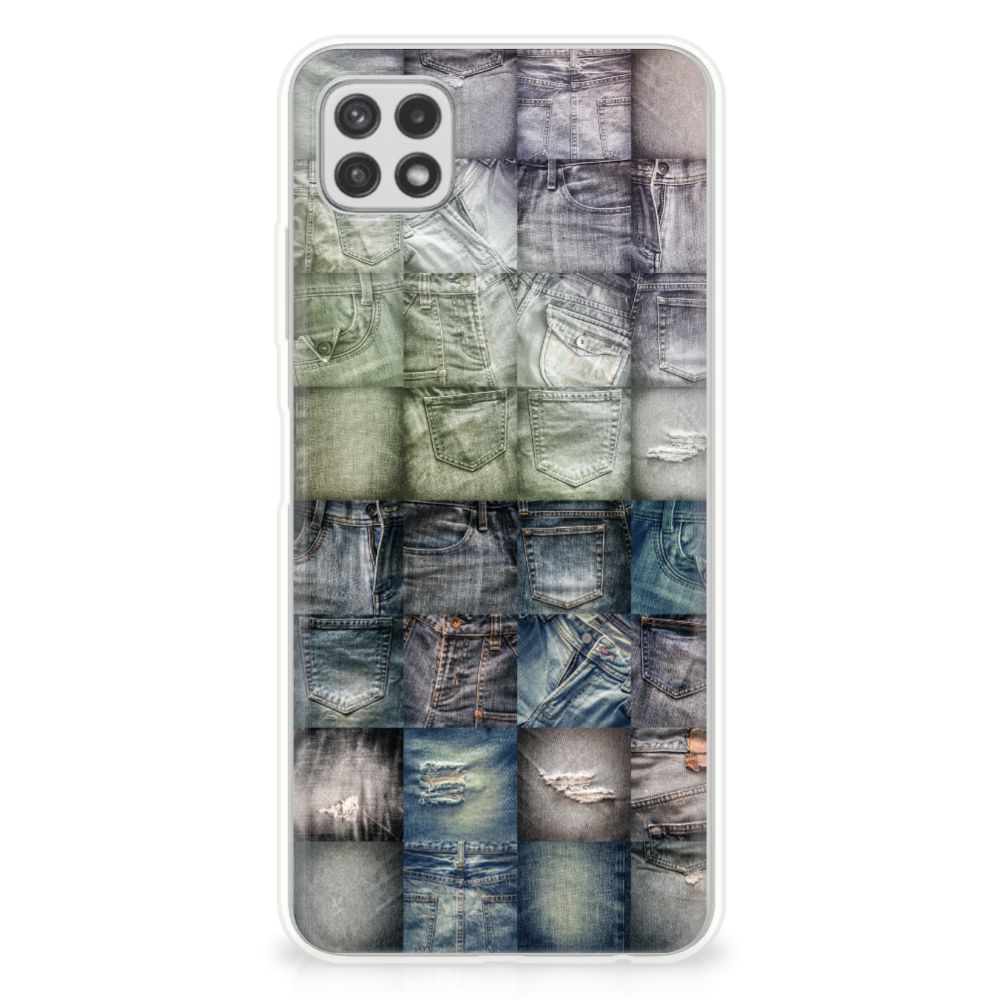 Silicone Back Cover Samsung Galaxy A22 5G Spijkerbroeken B2C Telecom