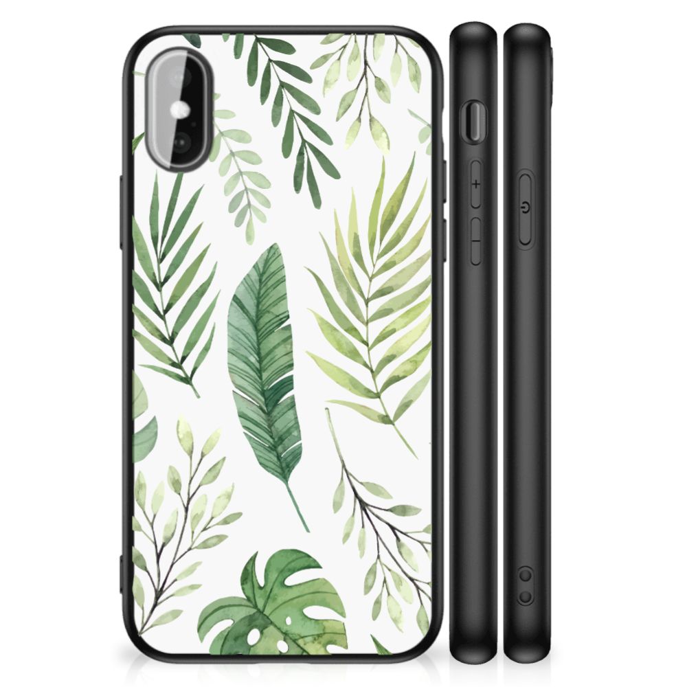 iPhone X | Xs Bloemen Hoesje Leaves